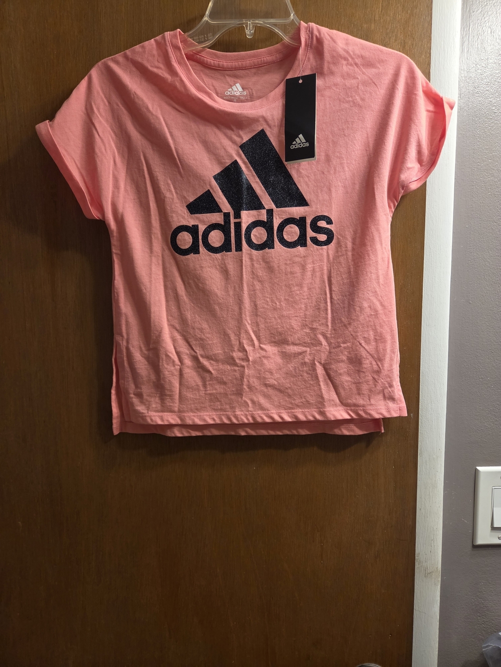 Adidas Pink Short Sleeve Logo Tee
